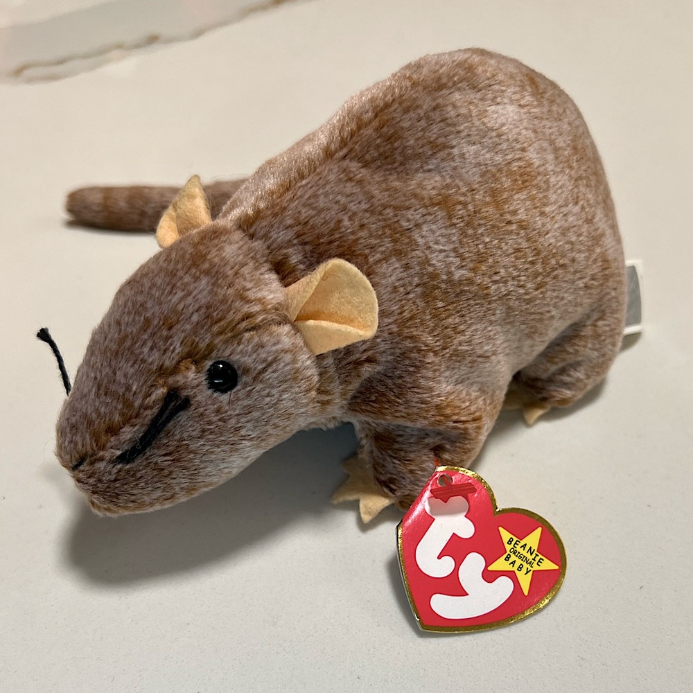 Vintage Ty Tiptoe The Mouse Beanie Baby
